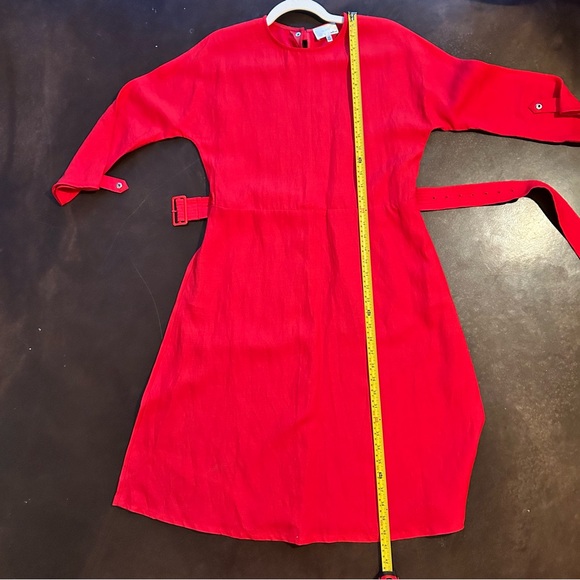 Wilfred le fou collection- tavin dress, gobi berry belted midi dress - Picture 11 of 16